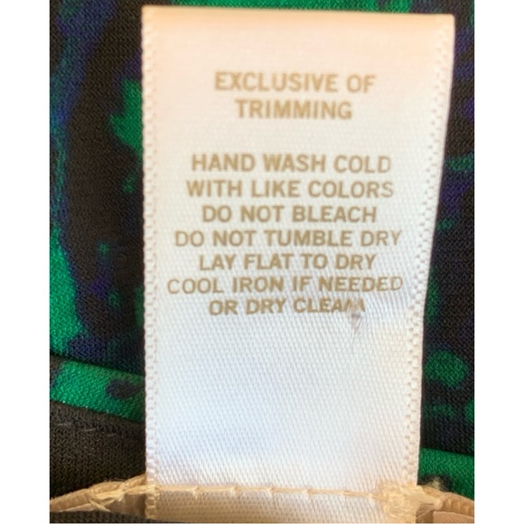 CACHE’ BLUE/GREEN 3/4 SLEEVE ZIPPER FRONT BODYCON DRESS. WOMEN’S SIZE MEDIUM. - Picture 8 of 8